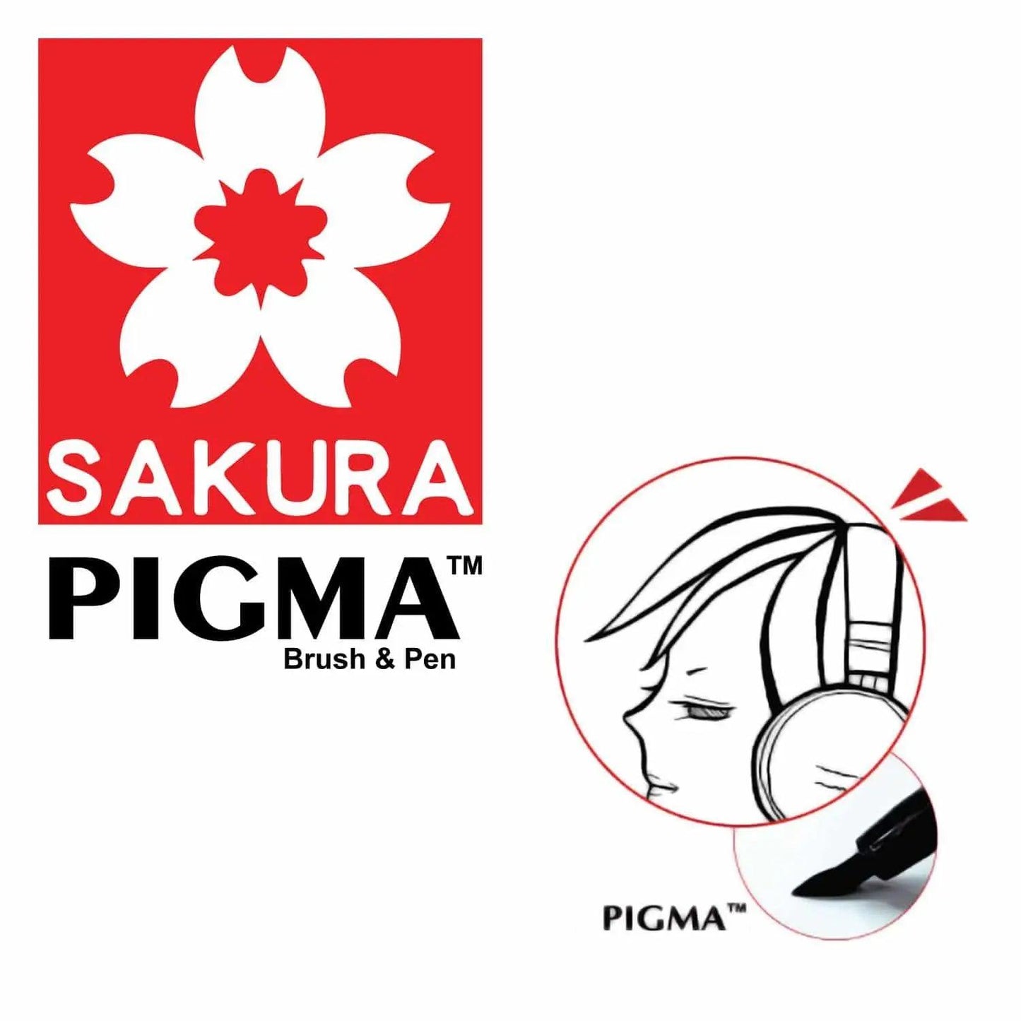 Sakura Pigma Professional Brush, FB, MB, BB The Stationers