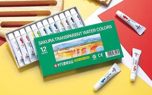 Sakura Transparent Watercolors Tubes Set Of 12 The Stationers