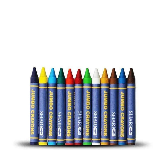 SHARK 12 Crayons Jumbo W-3112 The Stationers