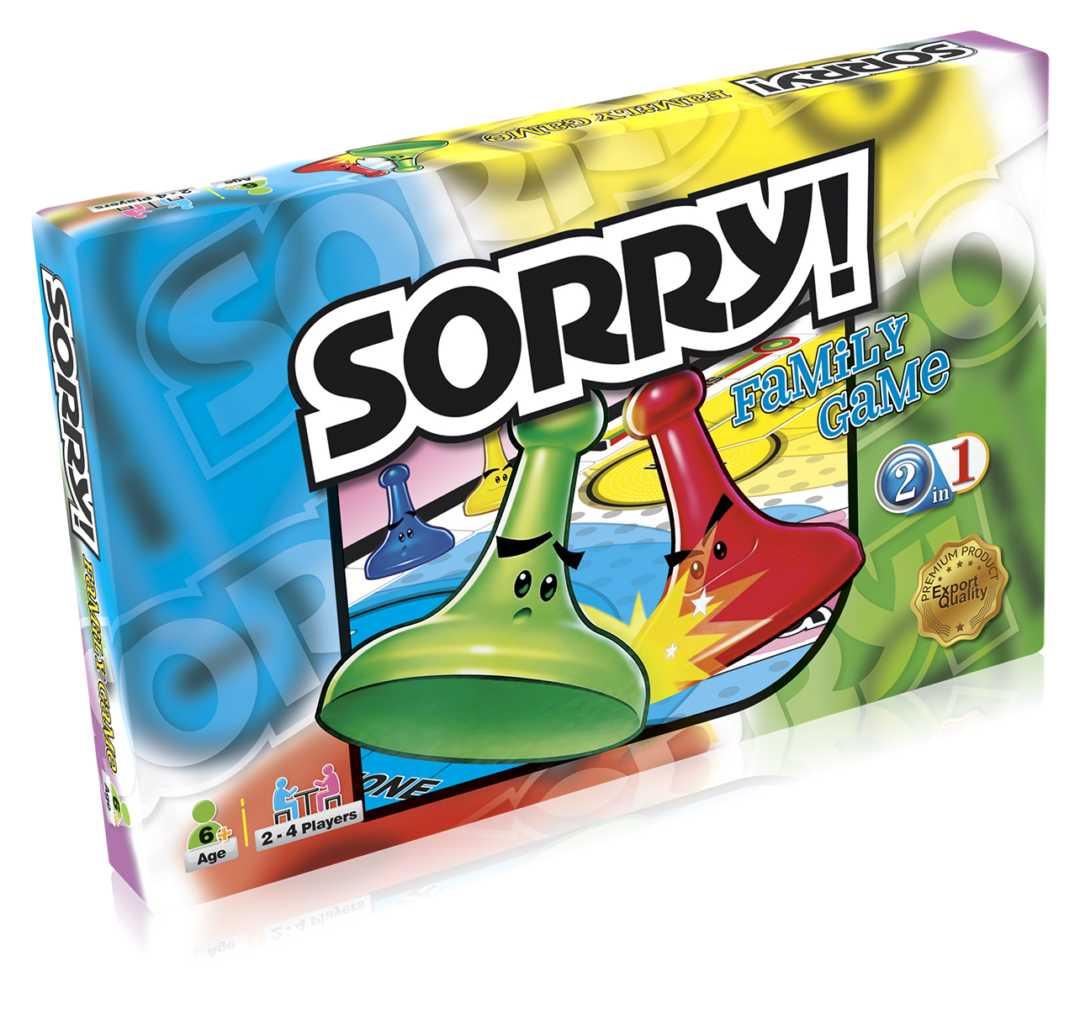 SORRY & LUDO - Family Games - 2 in 1 The Stationers