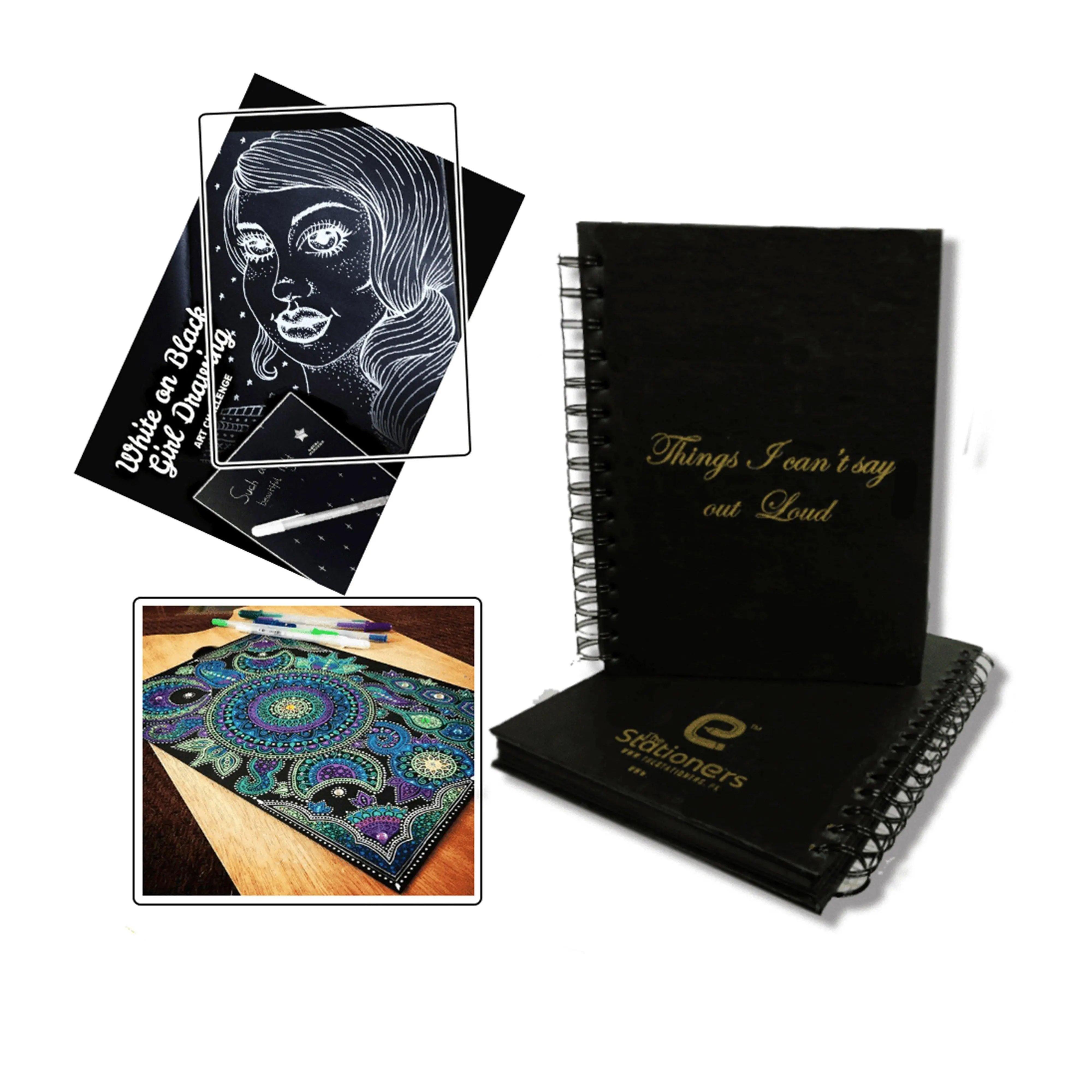 Studio Hardcover Black Paper Notebook For Artist - Sketch Notebook The Stationers