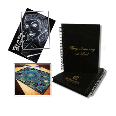 Studio Hardcover Black Paper Notebook For Artist - Sketch Notebook The Stationers