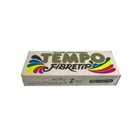 Tempo Fibretip Marker 10PcsBox - Black The Stationers