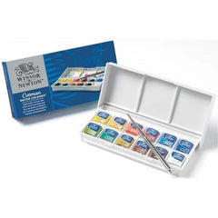 Winsor & Newton Cotman 12 half pans Water Colors Sketchers Pocket Box The Stationers