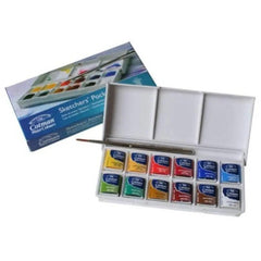Winsor & Newton Cotman 12 half pans Water Colors Sketchers Pocket Box The Stationers