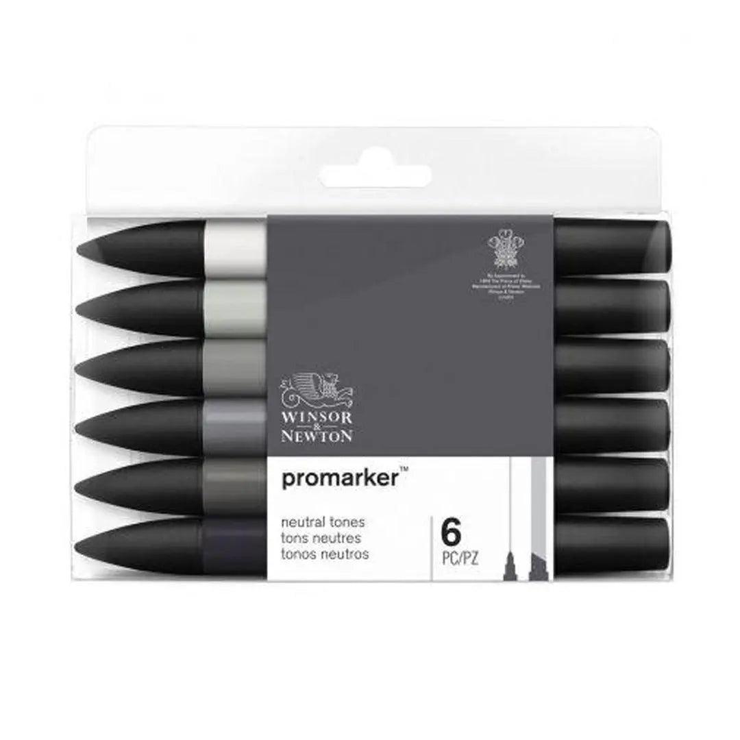 Winsor & Newton Pro Marker Neutral Tones (Set of 6) The Stationers