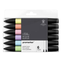 Winsor & Newton Pro marker, Pastel Tones Set of 6 The Stationers