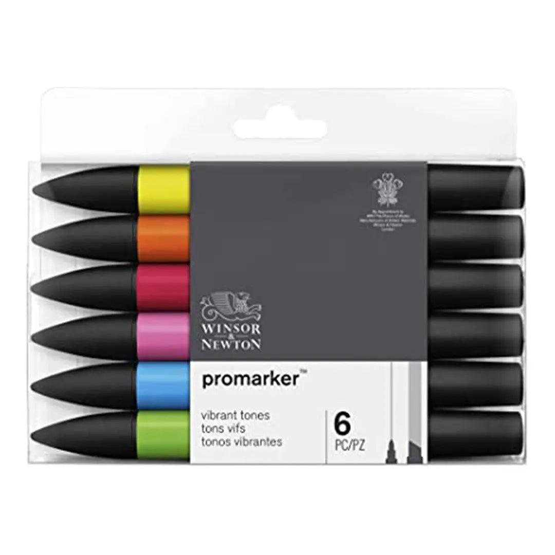 Winsor & Newton Pro marker, Vibrant Tones, Set of 6 The Stationers