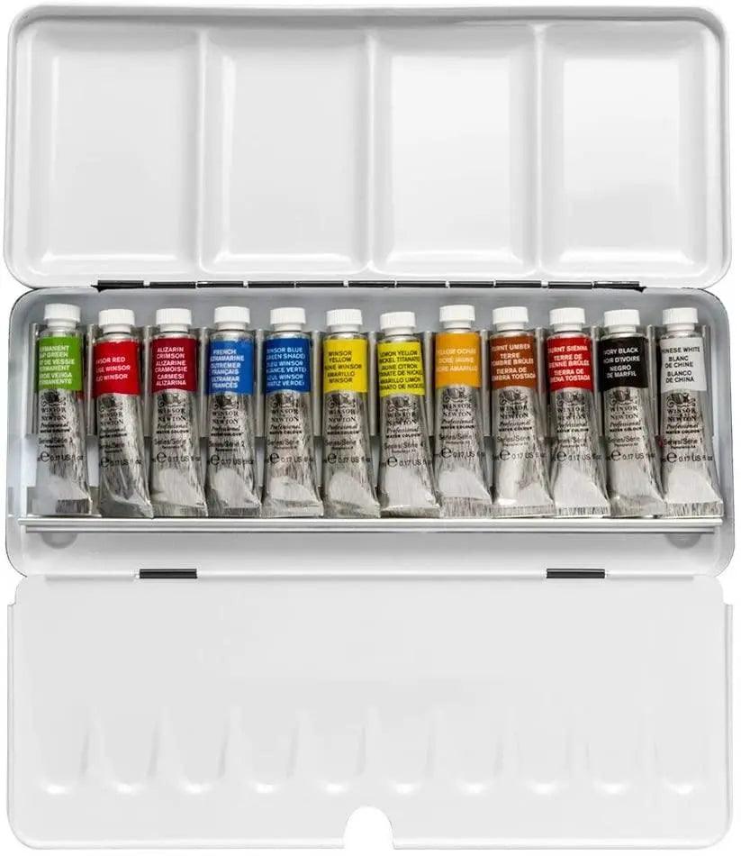 Winsor Newton Watercolor Light Weight Metal Box Of 12 Color The Stationers
